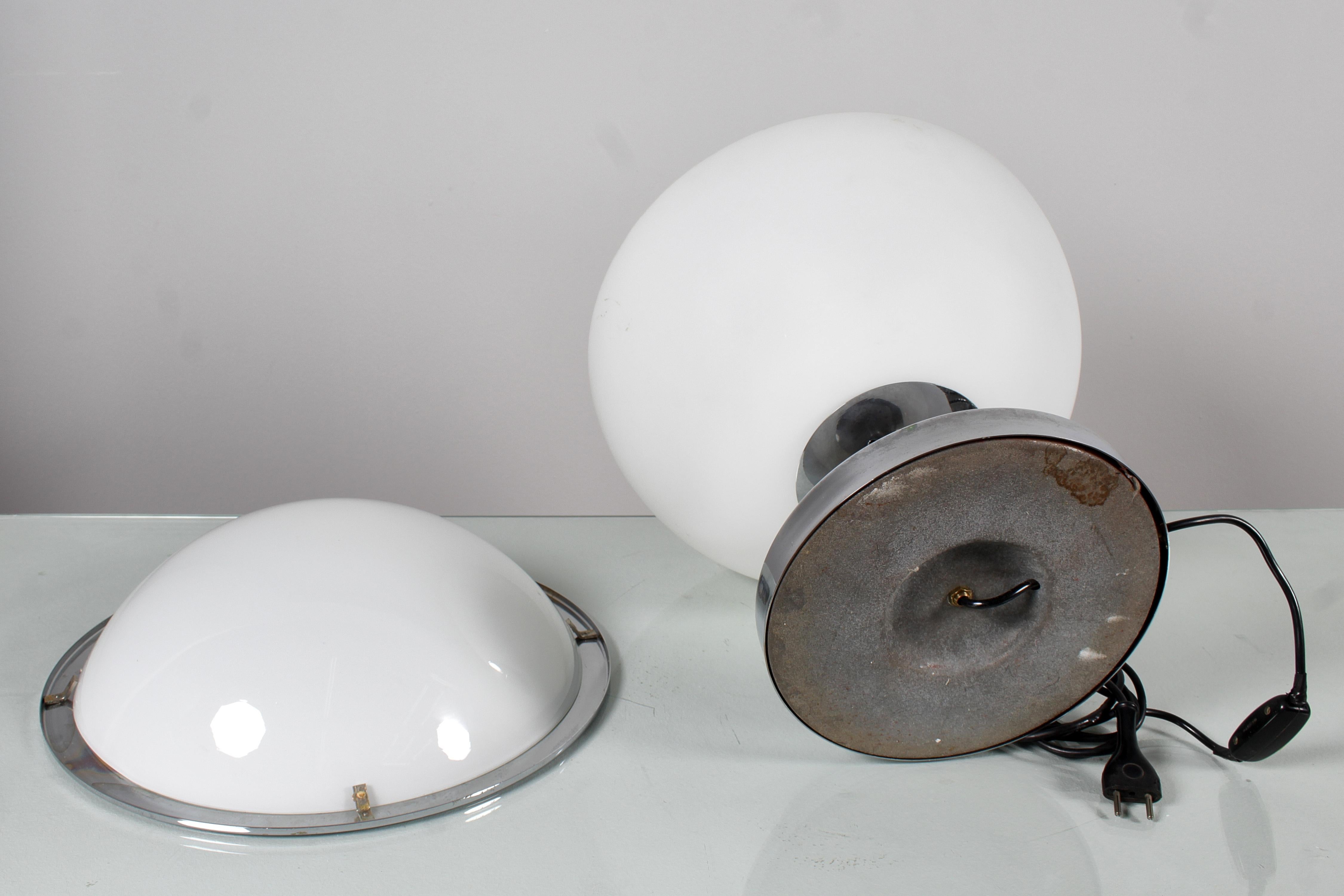 Lampe de bureau en verre et métal Mod. 2487 de G. Celada pour Fontana Arte, Italie, années 60 10