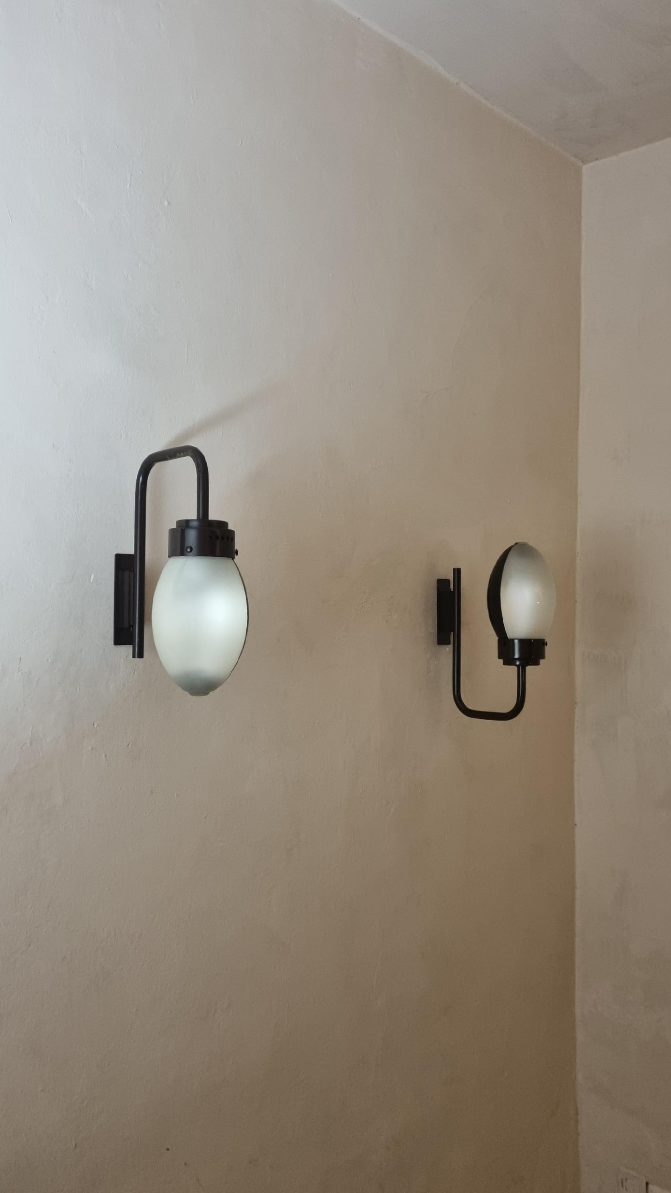 Mid-Century Modern Appliques Ochetta Mod. 3052 conçues par F. Albini & F. Helg pour Arteluce 1963 en vente