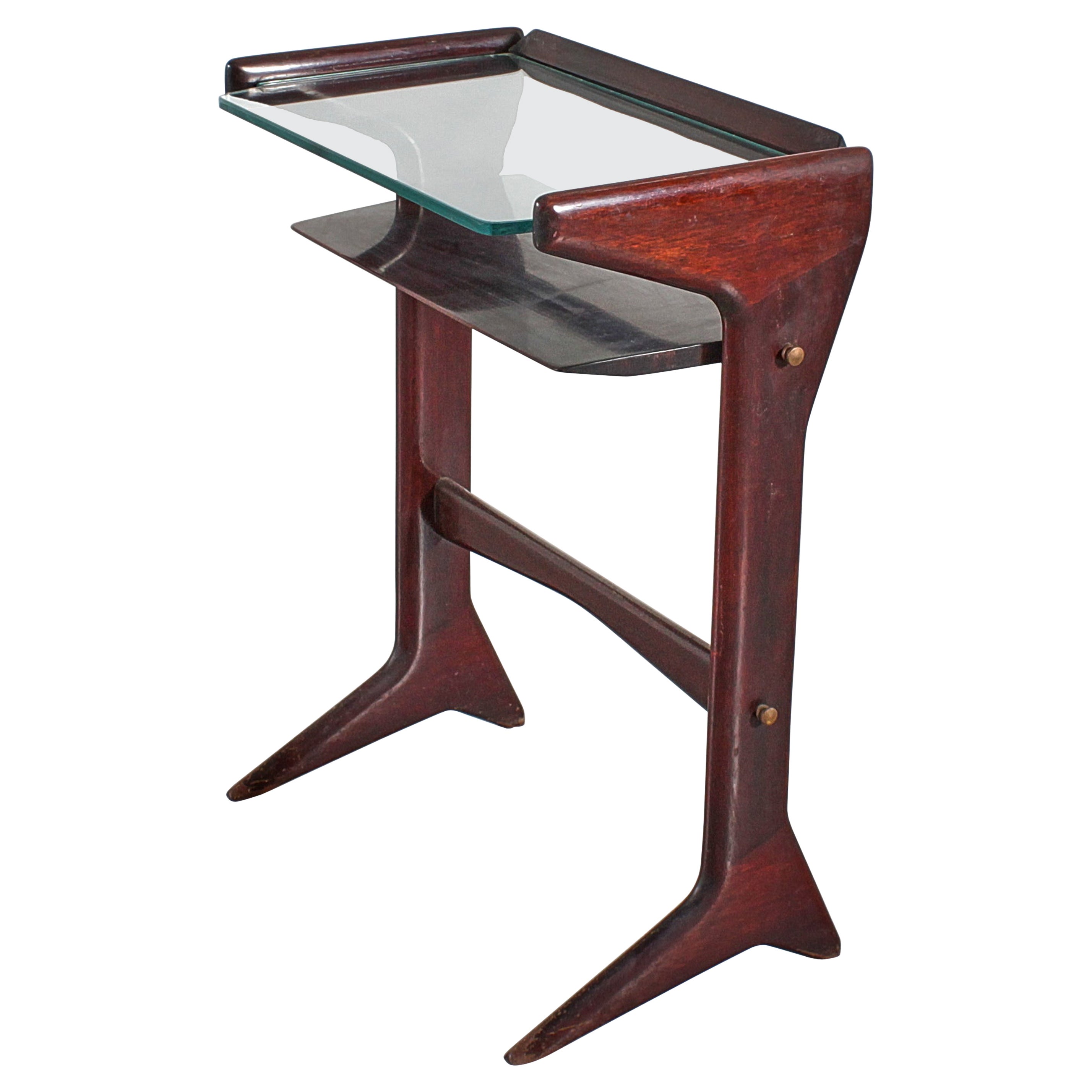 mod. "360" by I. Parisi for A. De Baggis Wooden Console Magazine Rack 1954 Italy