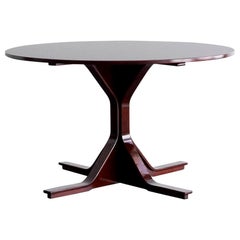 "Mod. 522" Rosewood Round Table by Gianfranco Frattini for Bernini, 1960