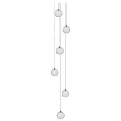 Mod 6, Four Inch Blown Glass Pendant Foyer Chandelier by Shakuff