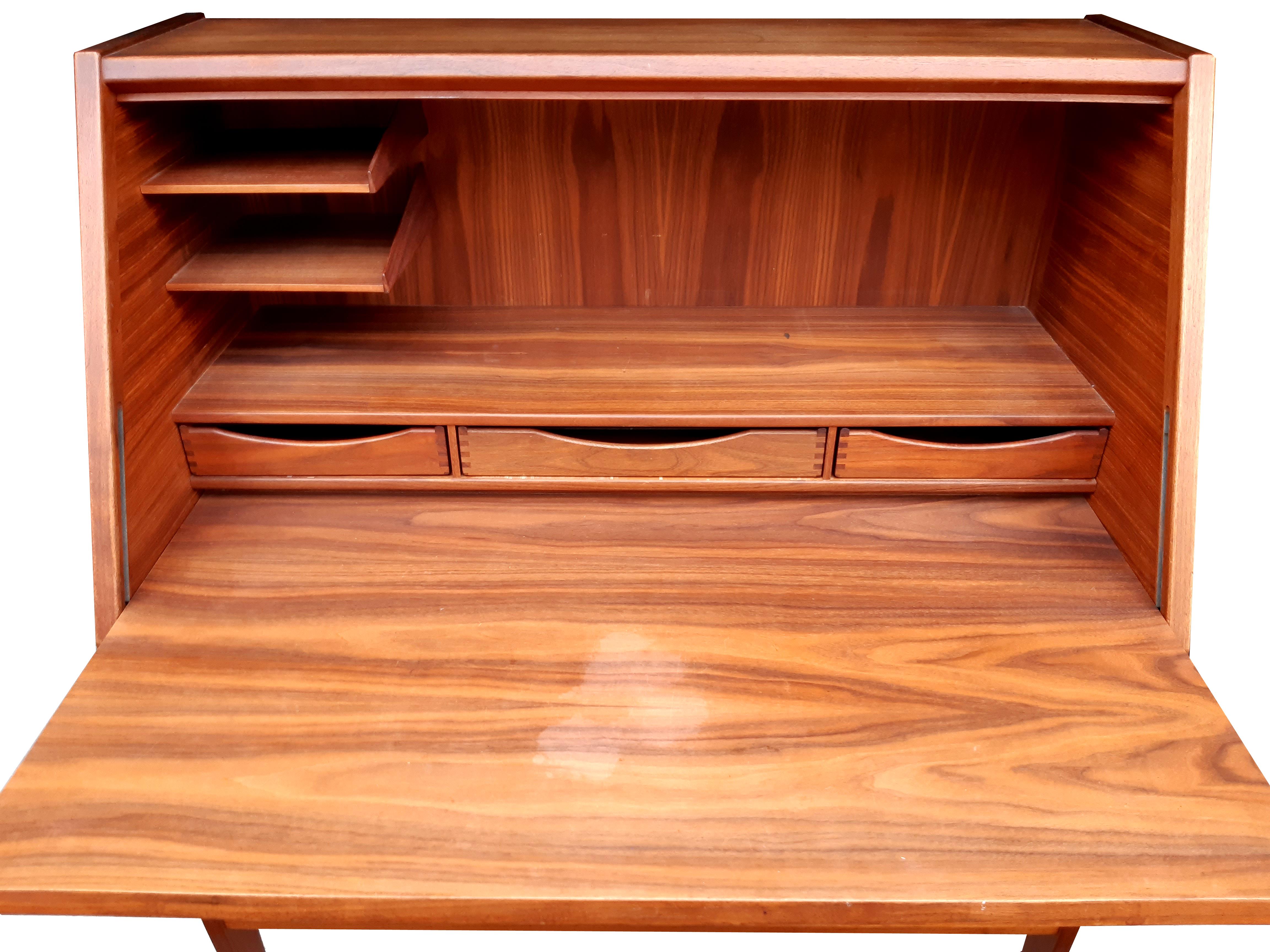Mod. 63 Sekretär Schreibtisch Teak Kai Kristiansen HNJ Møbel / Tørring Møbelfabr Bon état - En vente à Aachen, DE