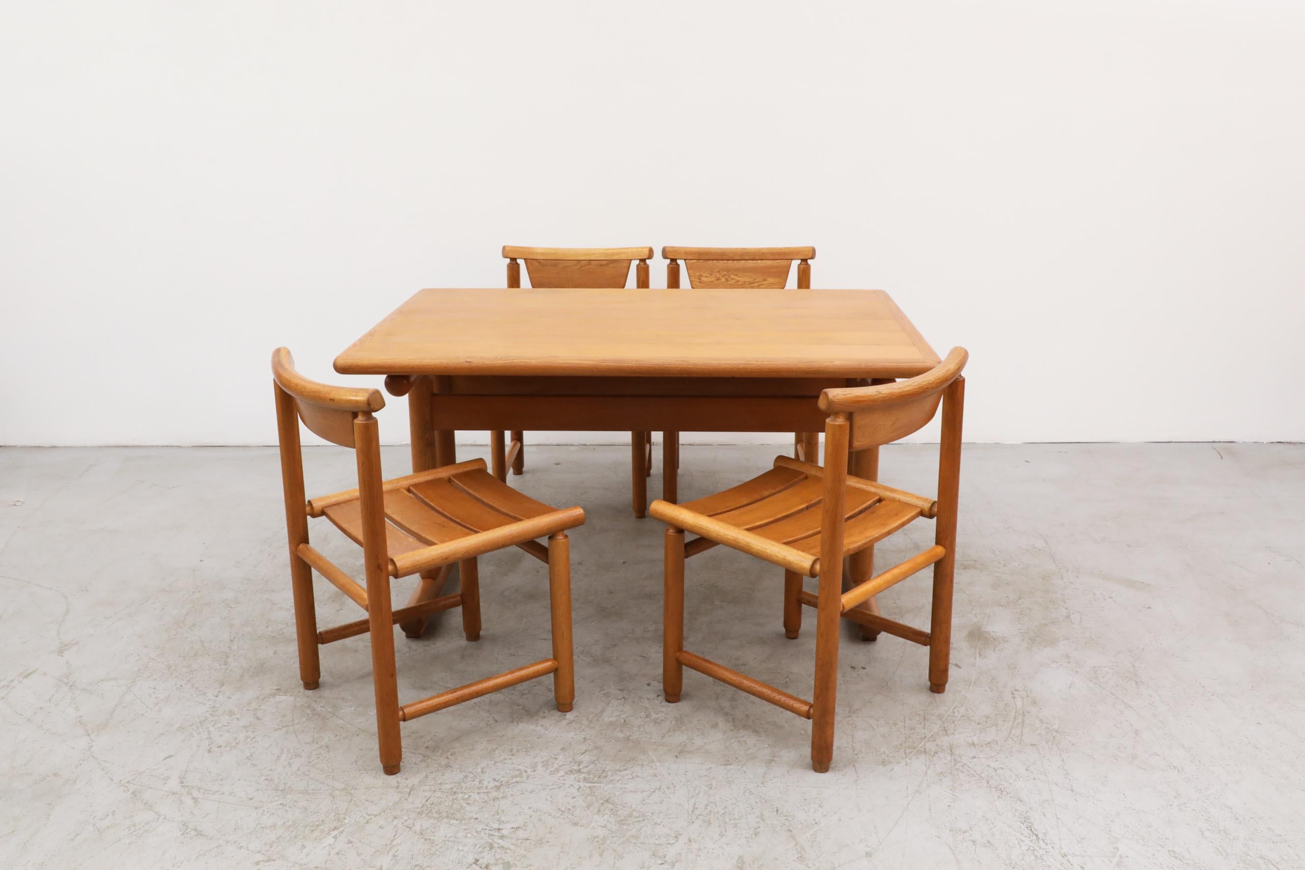 MOD 70's Memphis Style Oak Dining Set In Good Condition In Los Angeles, CA