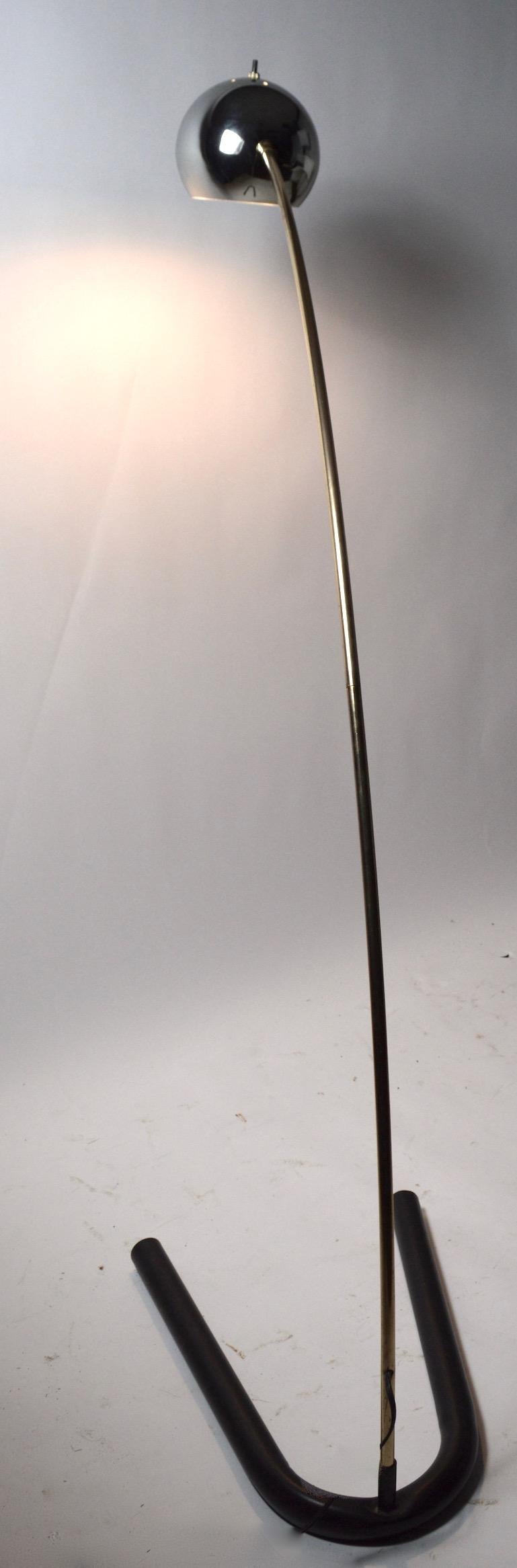 American Mod Arc Lamp with Chrome Ball Hood Shade