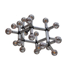 Mid Century Robert Haussmann Atomic Suspension Lamp, Sculptural Lamp 1969