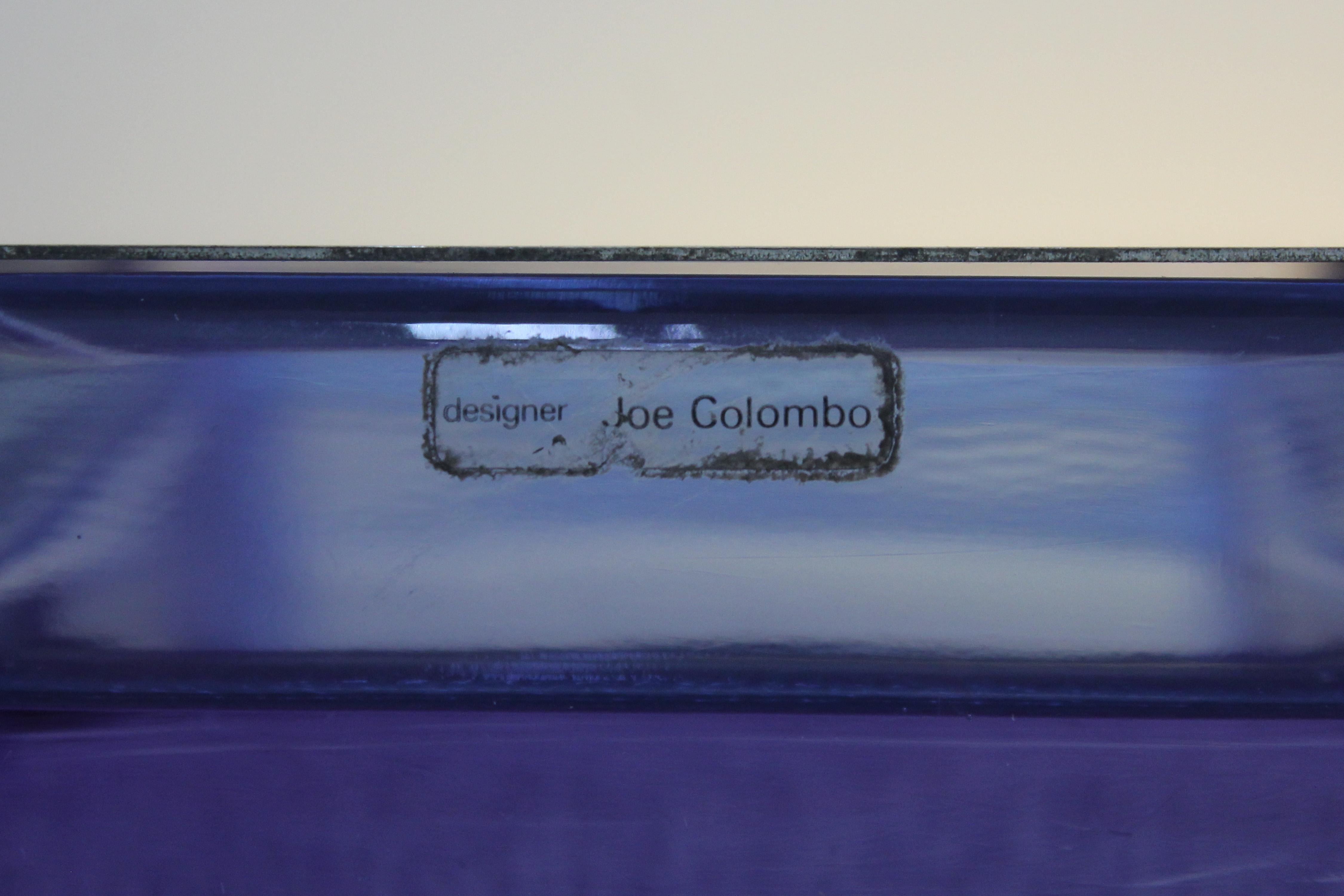 Boîte à cigarettes Biglia de J. Colombo pour A. Di Cambio, en argent et cristal, 1968 en vente 4