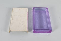 mod. „Biglia“ von J. Colombo für A. Di Cambio, Zigarettenschachtel aus Silber und Kristall, 1968