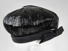 Black Beret Hat Vintage 1960s