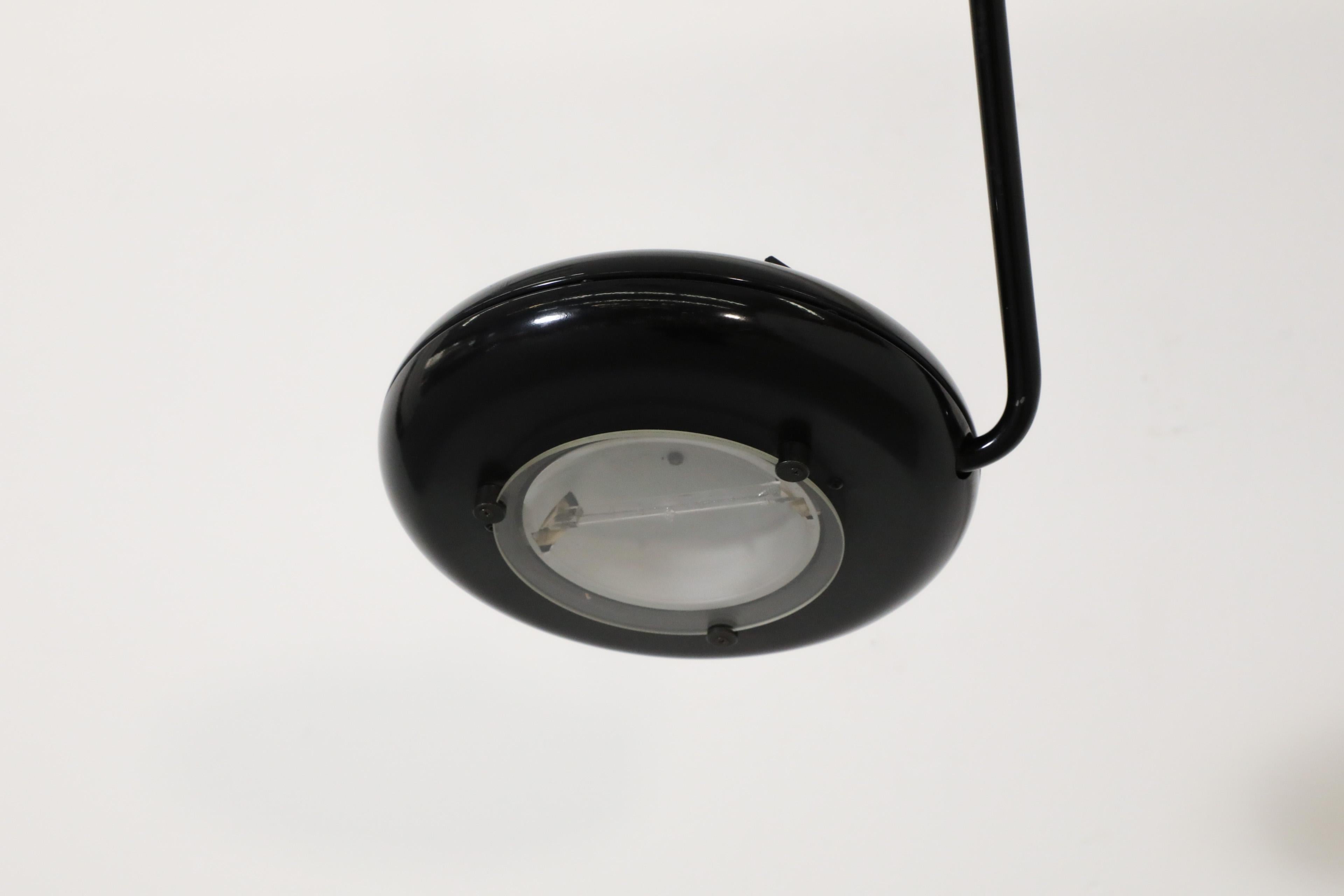 MOD Black Ceiling Lamp in the style of Tommaso Cimini for Lumina, 1984 For Sale 4