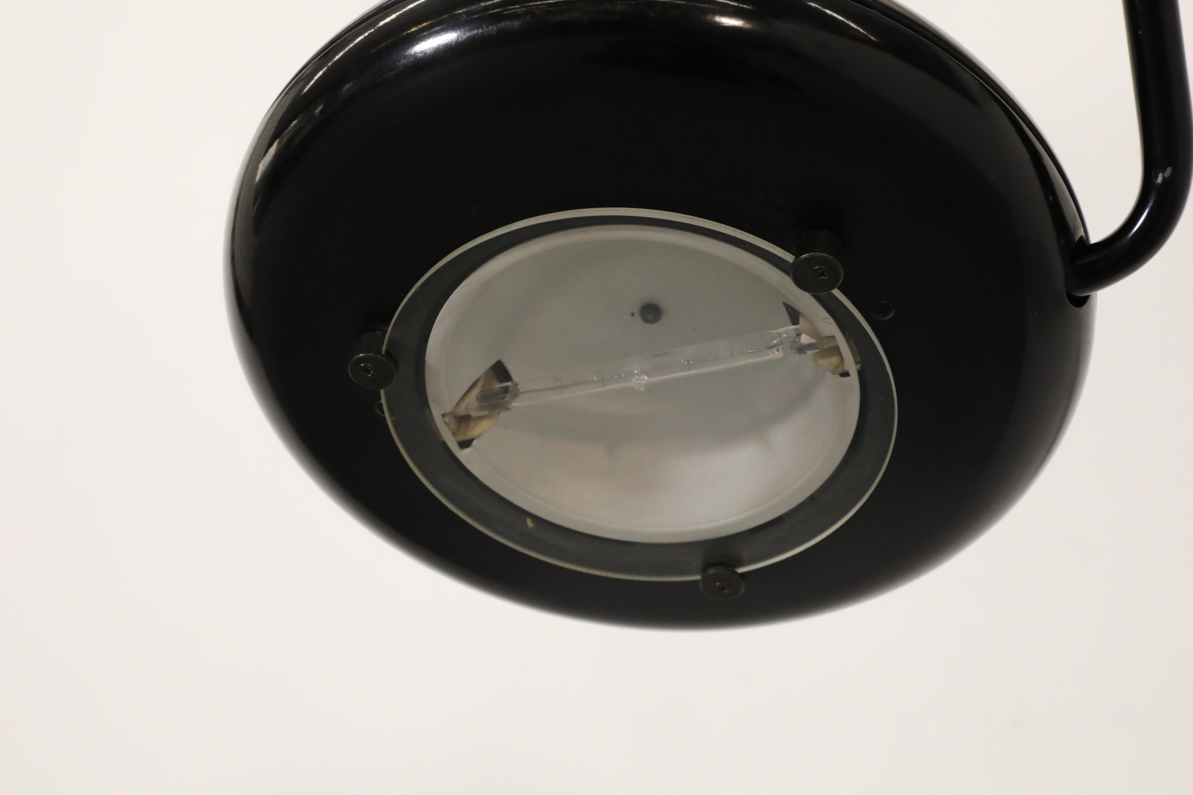 MOD Black Ceiling Lamp in the style of Tommaso Cimini for Lumina, 1984 For Sale 5