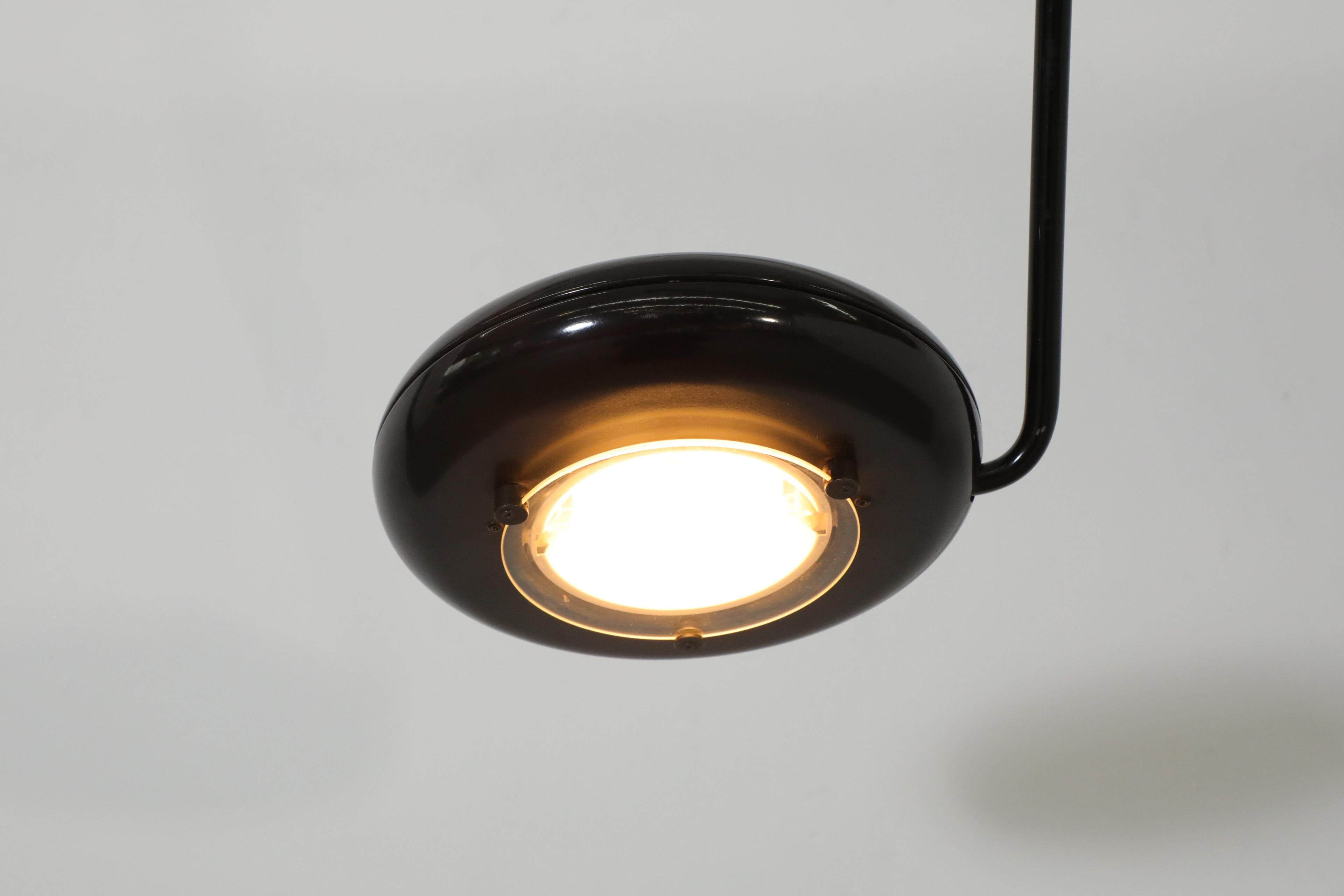 MOD Black Ceiling Lamp in the style of Tommaso Cimini for Lumina, 1984 For Sale 6