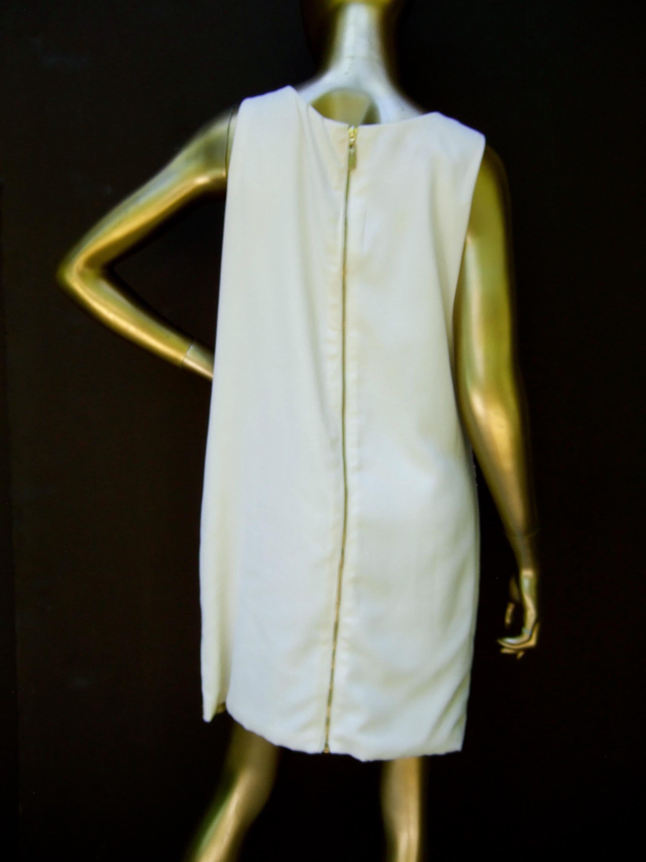  Mod Bold Sequined & Beaded Sleeveless Sheath Dress Designed by Harper 21st c For Sale 11