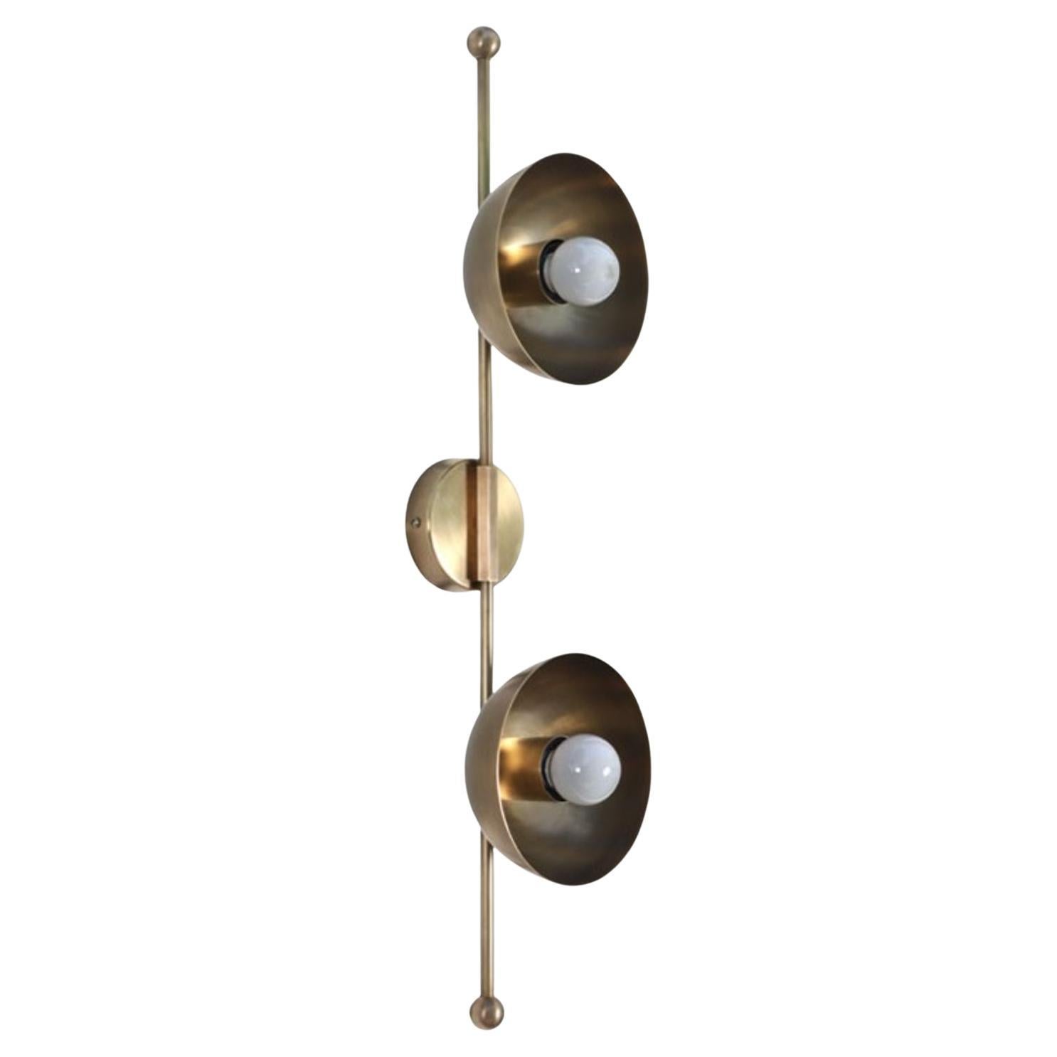 Mod Brass Dome Wall Sconce Two by Lamp Shaper