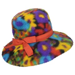 Mod C.1970 Christian Dior Chapeaux Faux Fur Hat