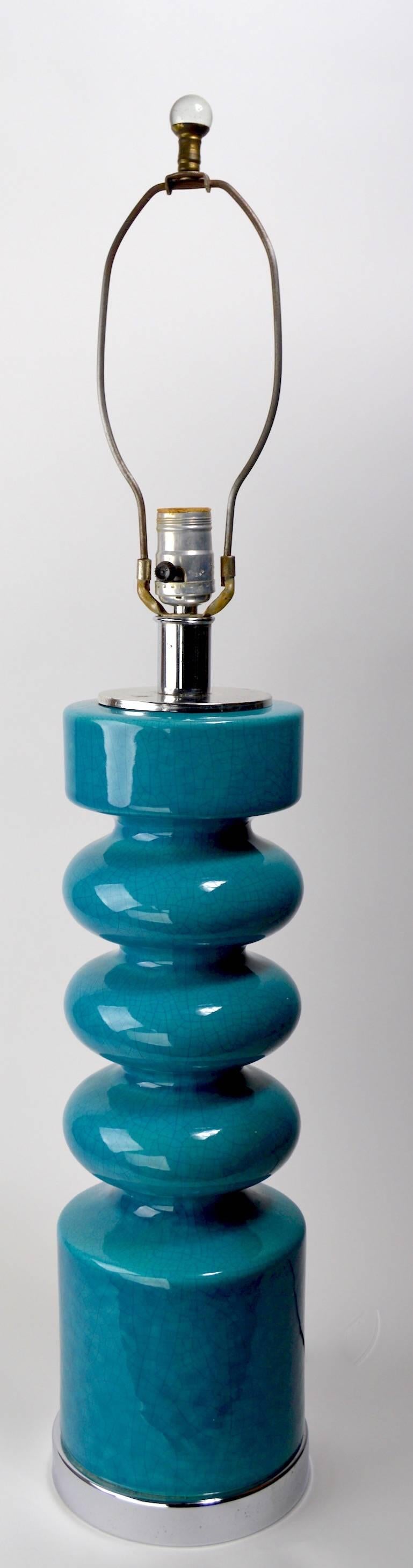 Mid-Century Modern Mod Ceramic Table Lamp