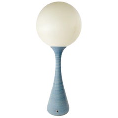 Vintage Mod Ceramic Table Lamp with Plastic Ball Top Shade