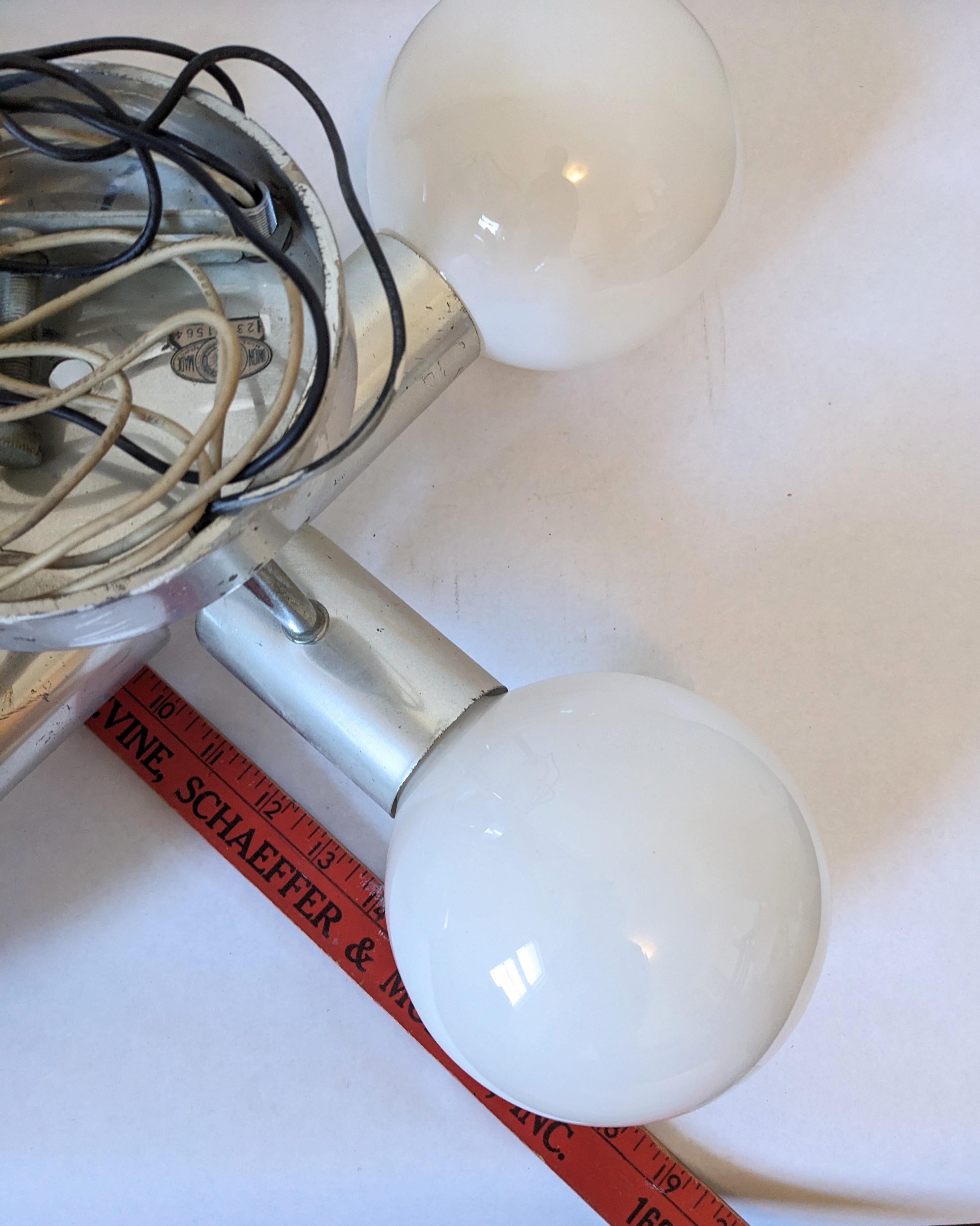 Mod Chrome Globe Ceiling Fixture For Sale 4