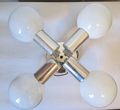 Mod Chrome Globe Ceiling Fixture