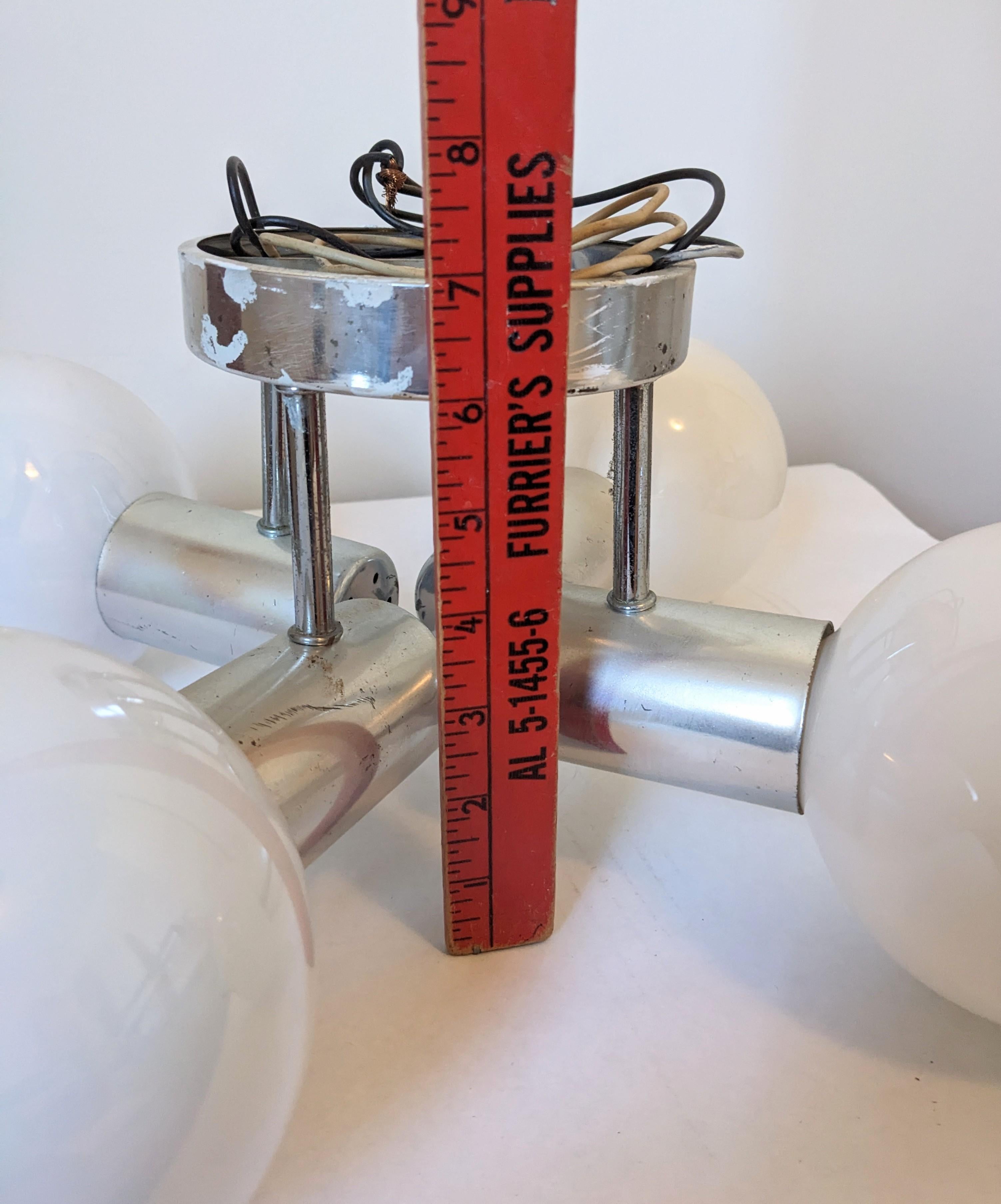 Mod Chrome Globe Ceiling Fixture For Sale 2