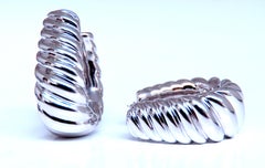 Mod Deco Shrimp Lever Semi Hoop Earrings 14kt gold 12588*