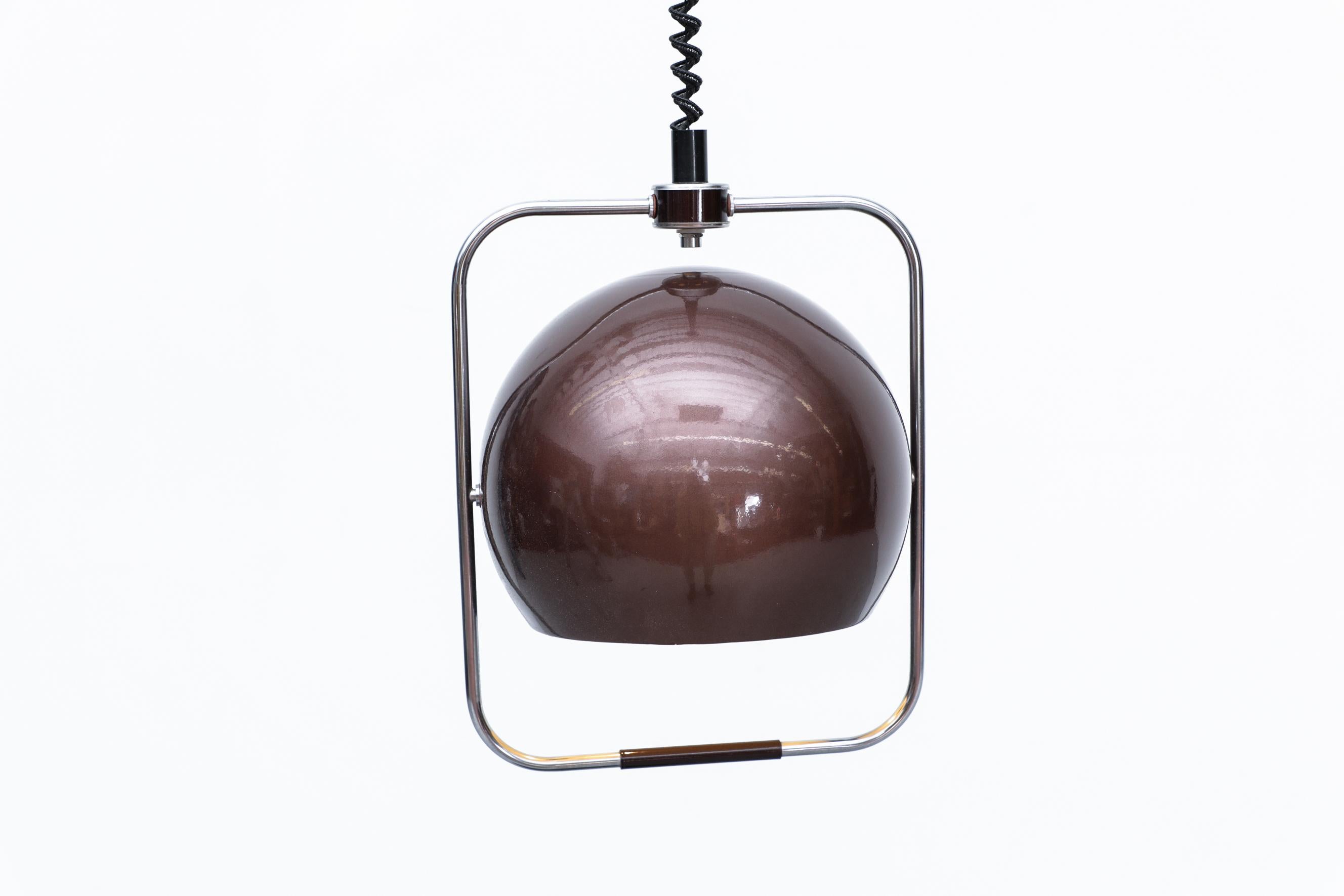 MOD Maroon Metallic Gepo Globe Pendant w/ Adjustable Height & Angle For Sale 4