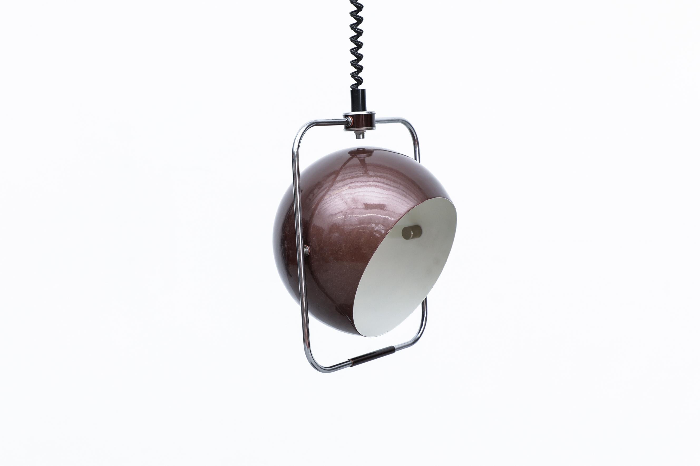 MOD Maroon Metallic Gepo Globe Pendant w/ Adjustable Height & Angle For Sale 5