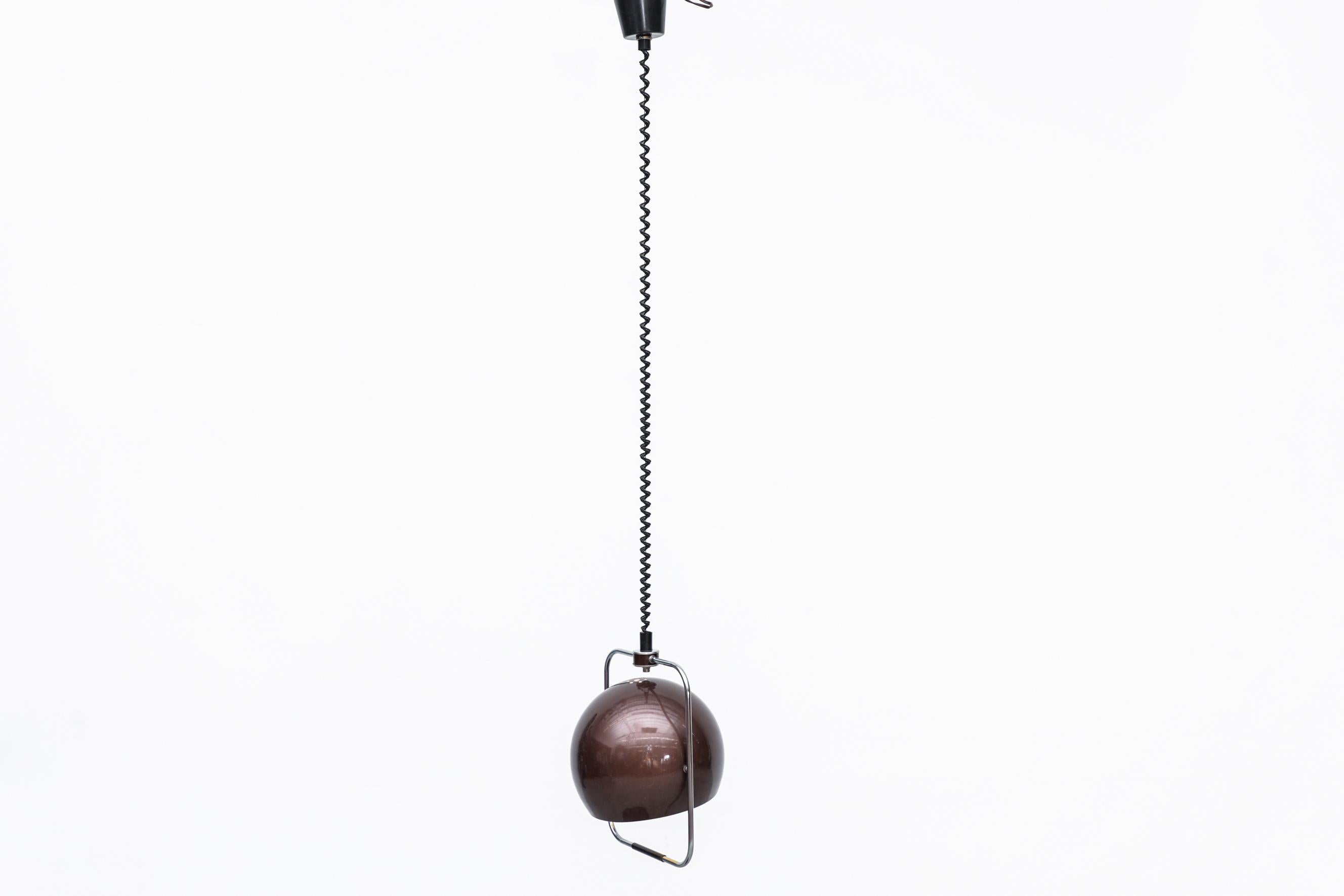 MOD Maroon Metallic Gepo Globe Pendant w/ Adjustable Height & Angle For Sale 2