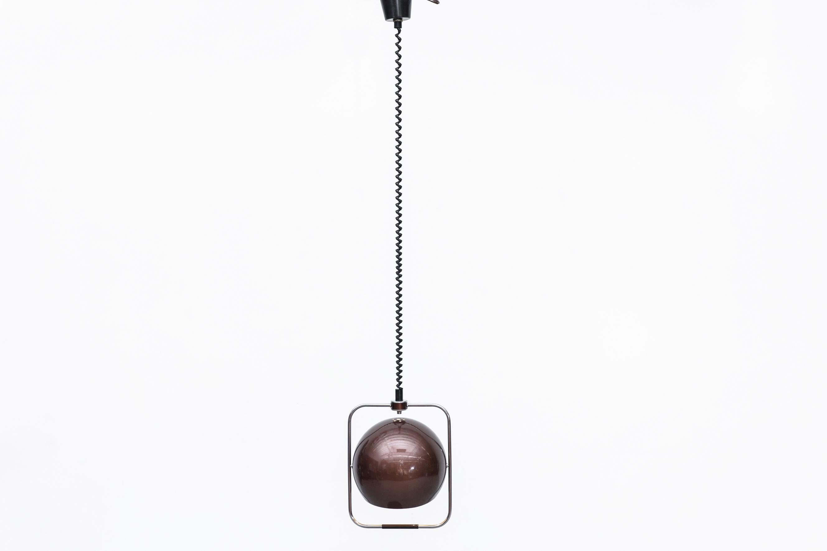 MOD Maroon Metallic Gepo Globe Pendant w/ Adjustable Height & Angle For Sale 3