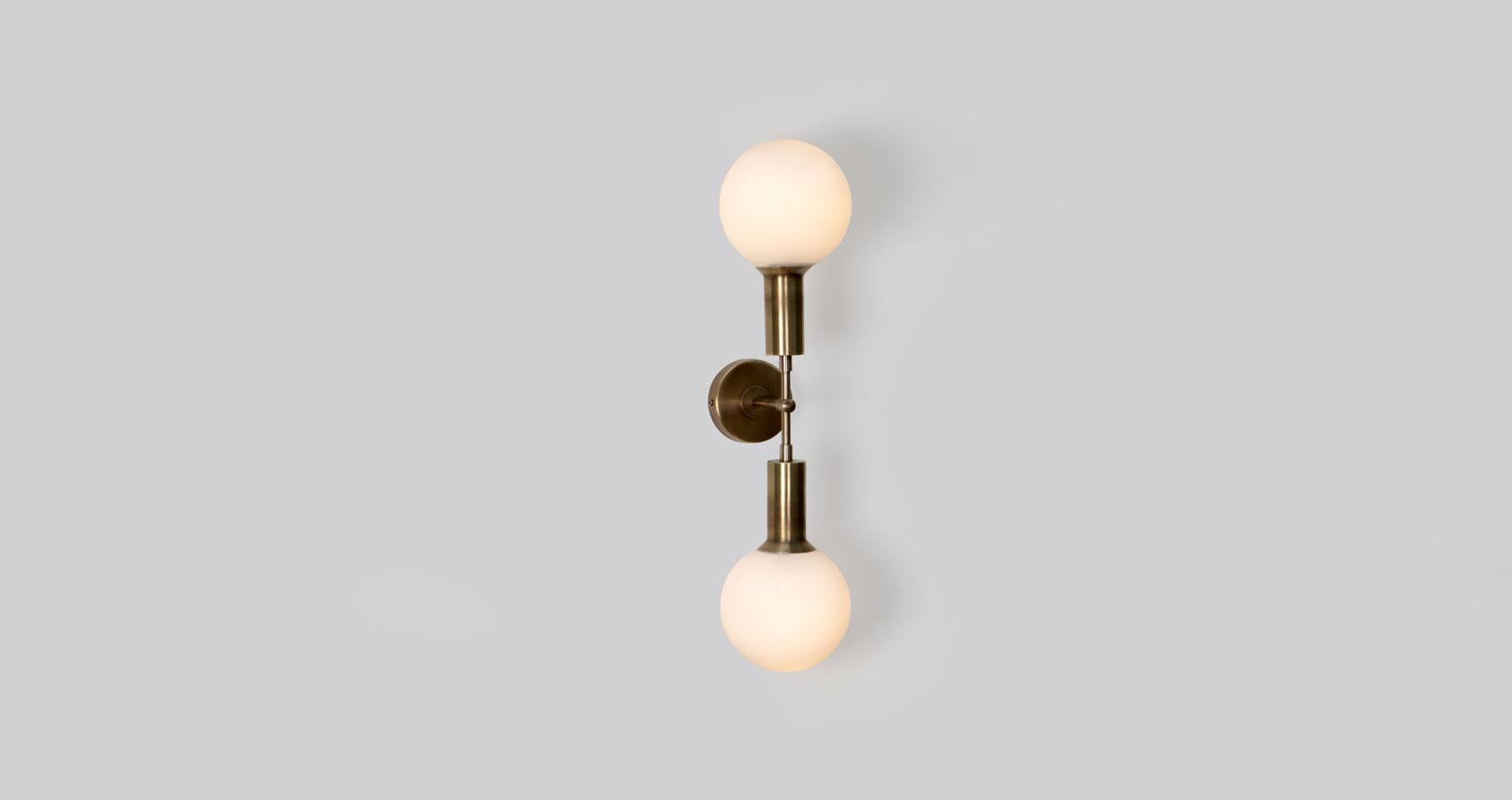 Other Mod Glass Globe Wall Sconce Two by Lamp Shaper