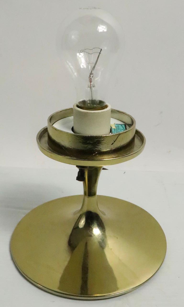 Mid-Century Modern Mod Gold Base Table Lamp by Bill Curry