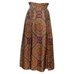 Mod Gold Brocade Maxi Skirt, 1960's