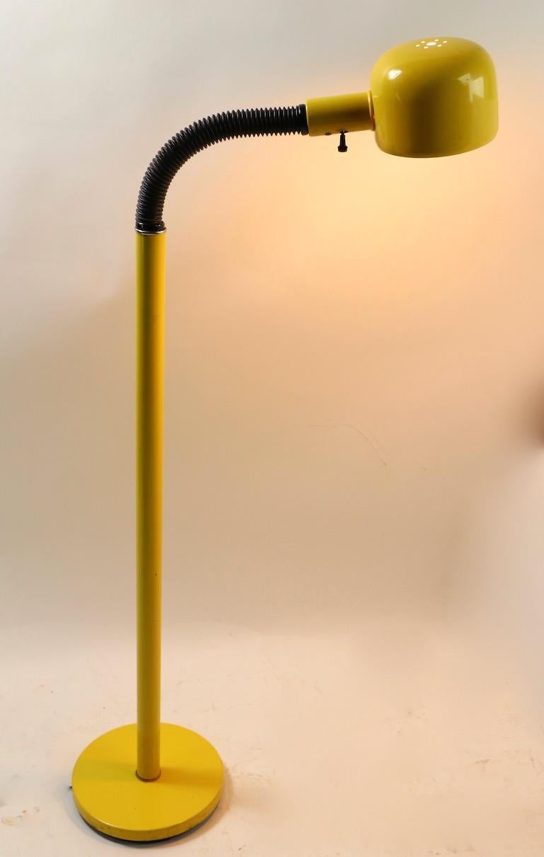 Post-Modern Mod Gooseneck Floor Lamp attributed to Lightolier