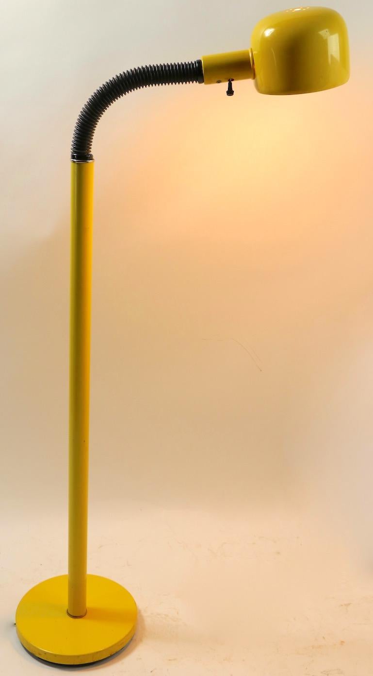American Mod Gooseneck Floor Lamp attributed to Lightolier