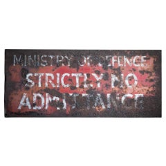 Vintage Mod Hand Painted Rust Sign