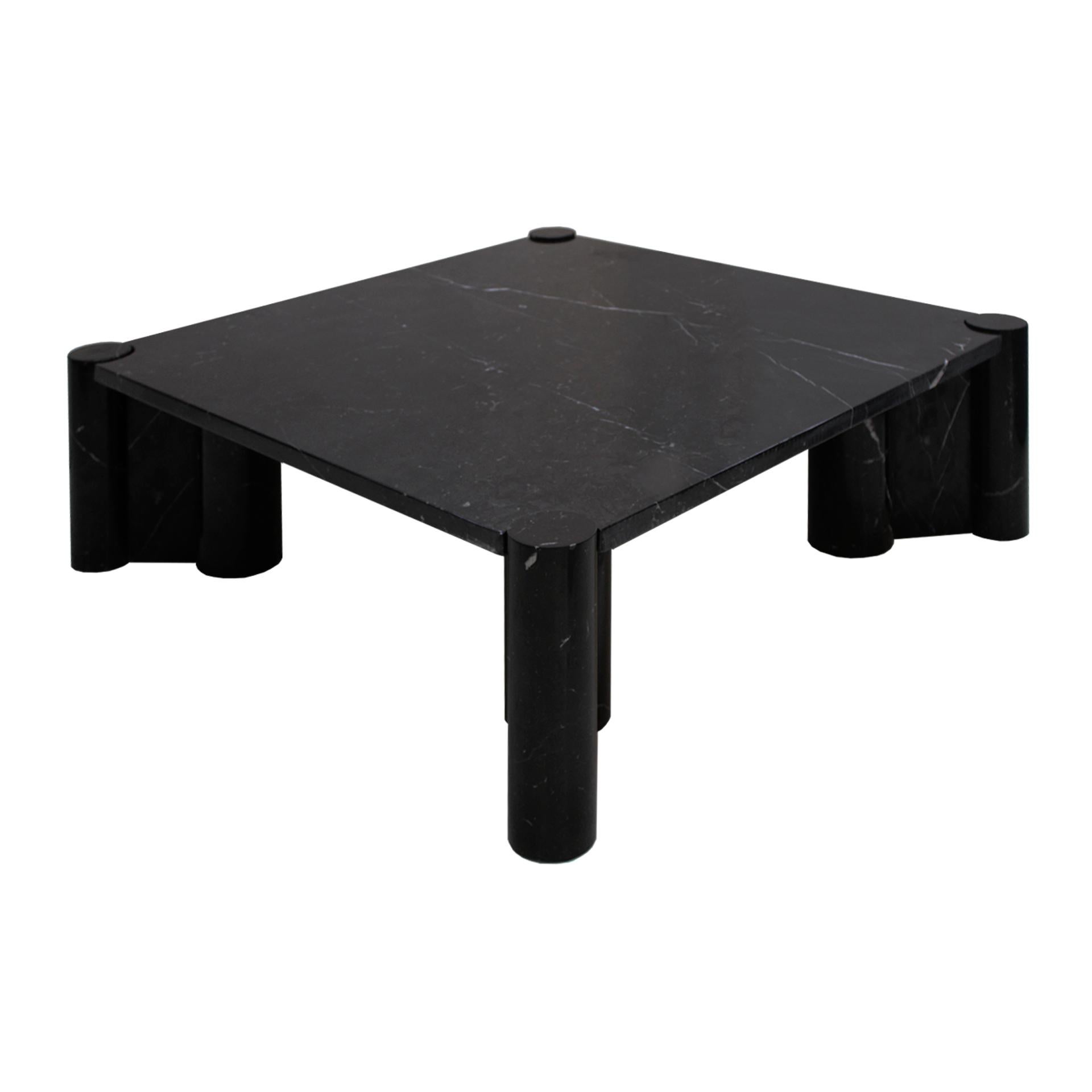 Mid-Century Modern Gae Aulenti for Knoll Made of Black Marble Italian Square Coffee Table 