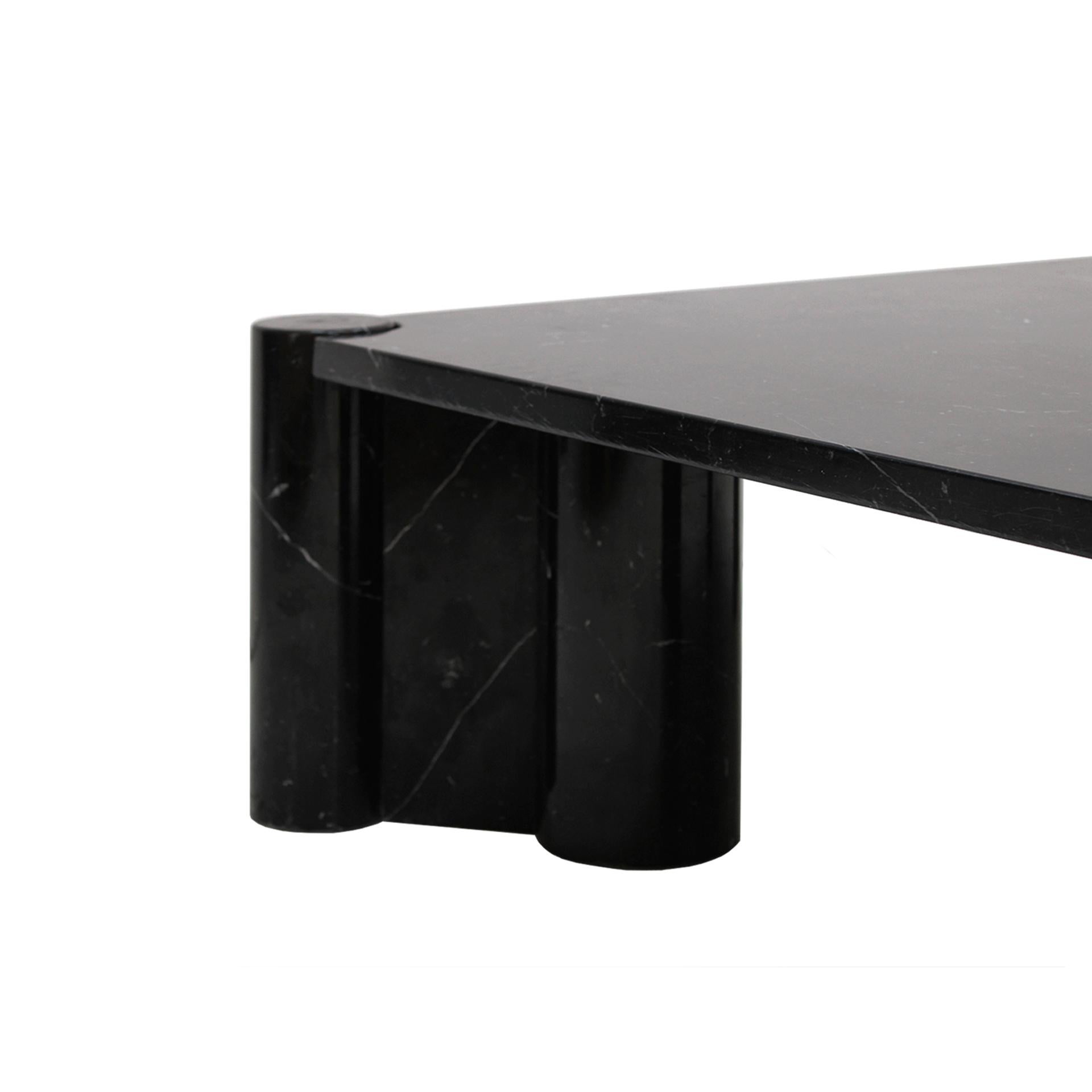 Marbre Table basse carrée italienne en marbre noir 