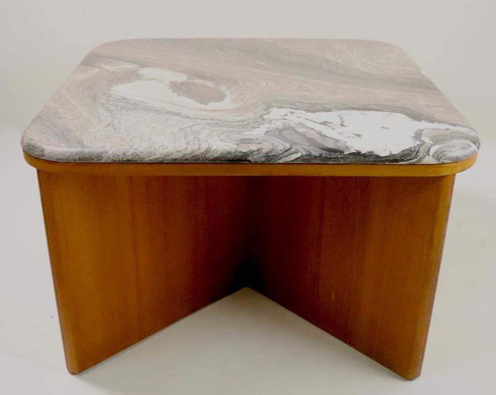 Mod Marble-Top End Table by Bendixen In Good Condition In New York, NY