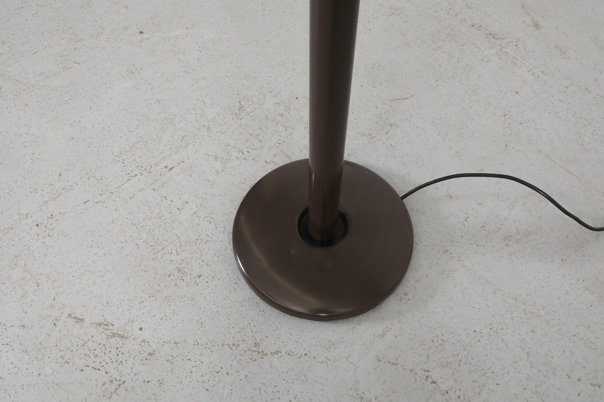 Enameled Mod Mid-Century Floor Lamp with Plexi Mushroom Shade by Dijkstra