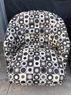 Milo Baughman Attributed Mid-Century Modern Club Chairs