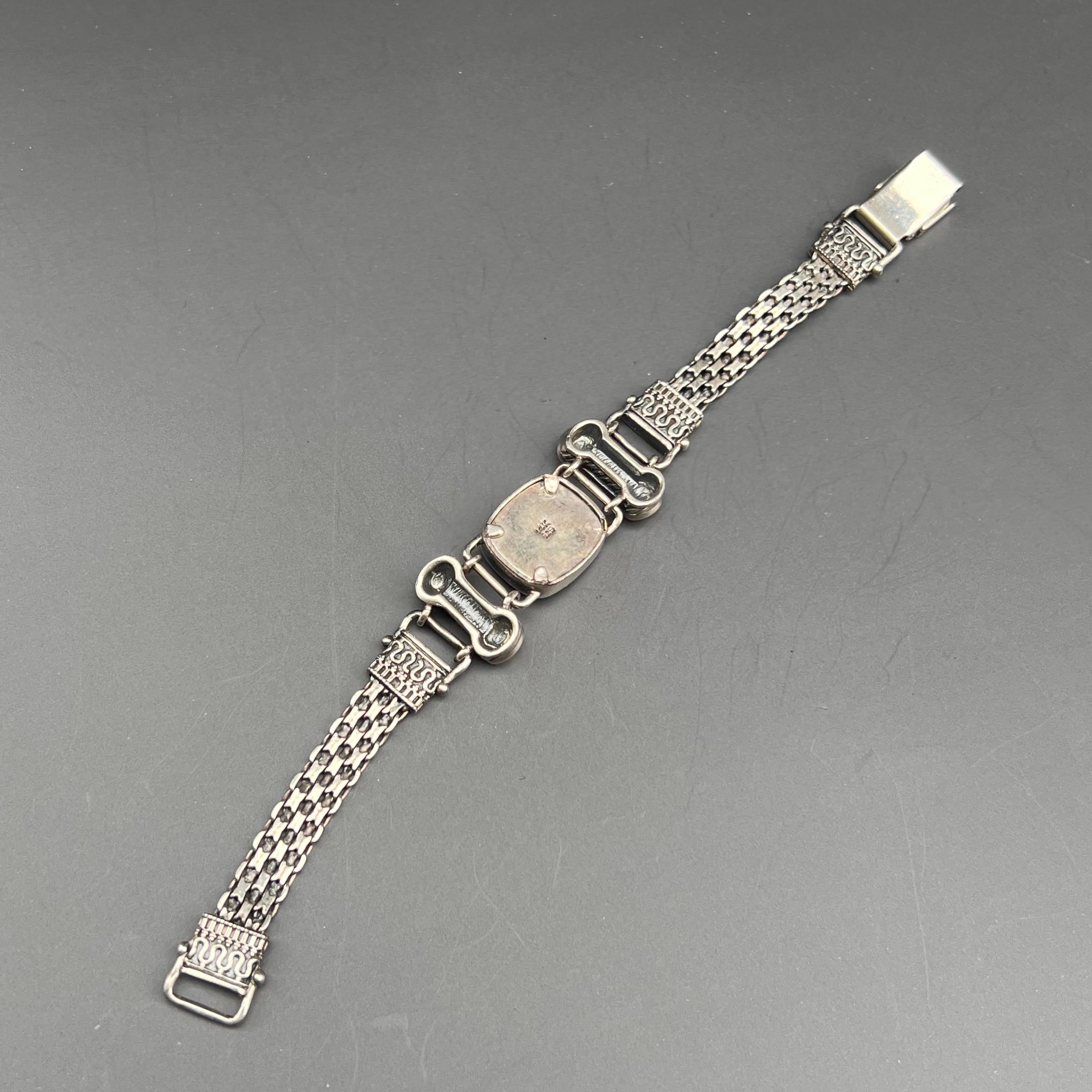 Mod Modern Sterling Silver  14kt Gold Horse Head Bangle For Sale 4