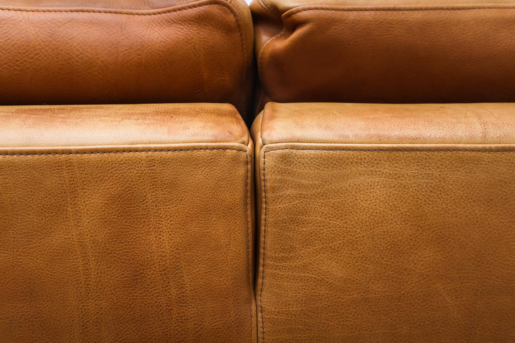 MOD Molinari Inspired 3 seater Cognac Leather Sofa 5