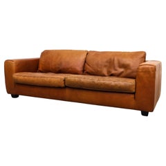 MOD Molinari Inspired 3 seater Cognac Leather Sofa