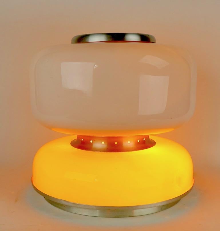 Mod Murano Glass Table Lamp Attributed to Carlo Nason for Mazzega 1