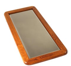 Mod Oak Frame Bevelled Plate Glass Mirror