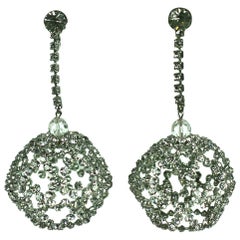 Orecchini Mod Pave Heart Globe