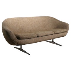 Mod Pod Sofa by Overman in Original Tweed Fabric, circa 1960s - 1970s