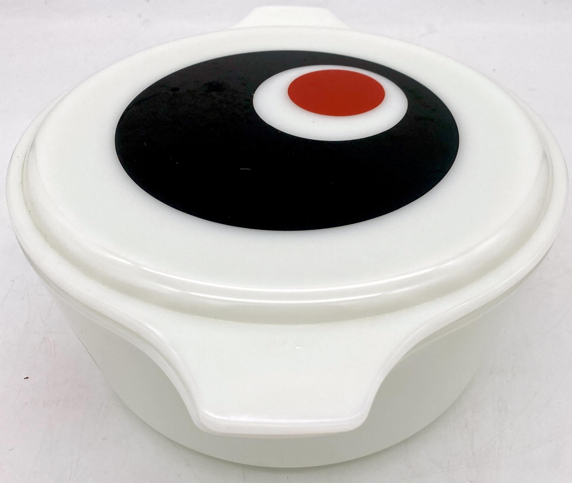 Américain Soupière couverte Mod Pyrex Moon Deco #475, 1971, offre limitée en vente