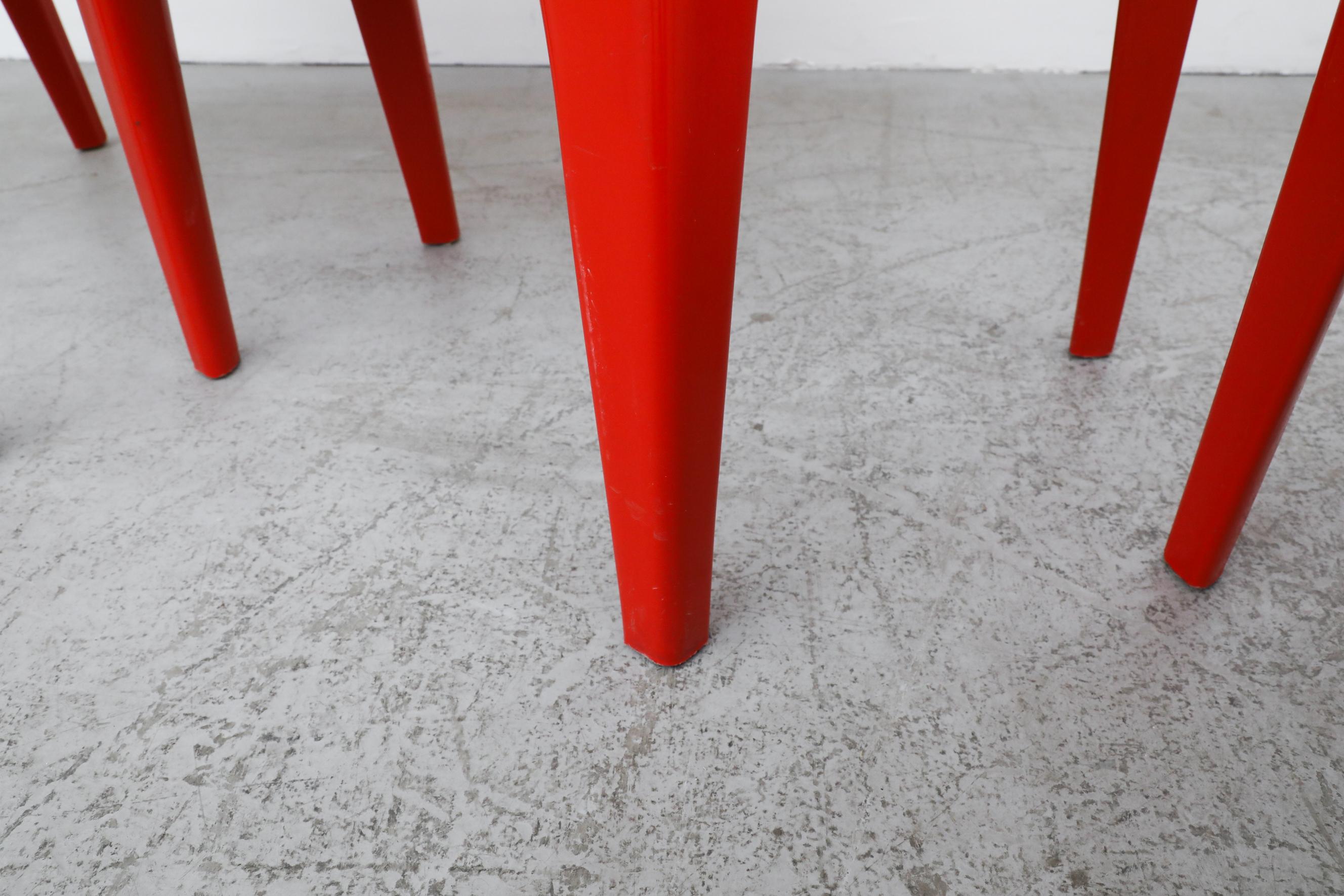 MOD Red Kartell Style Acrylic Stacking Chairs 5