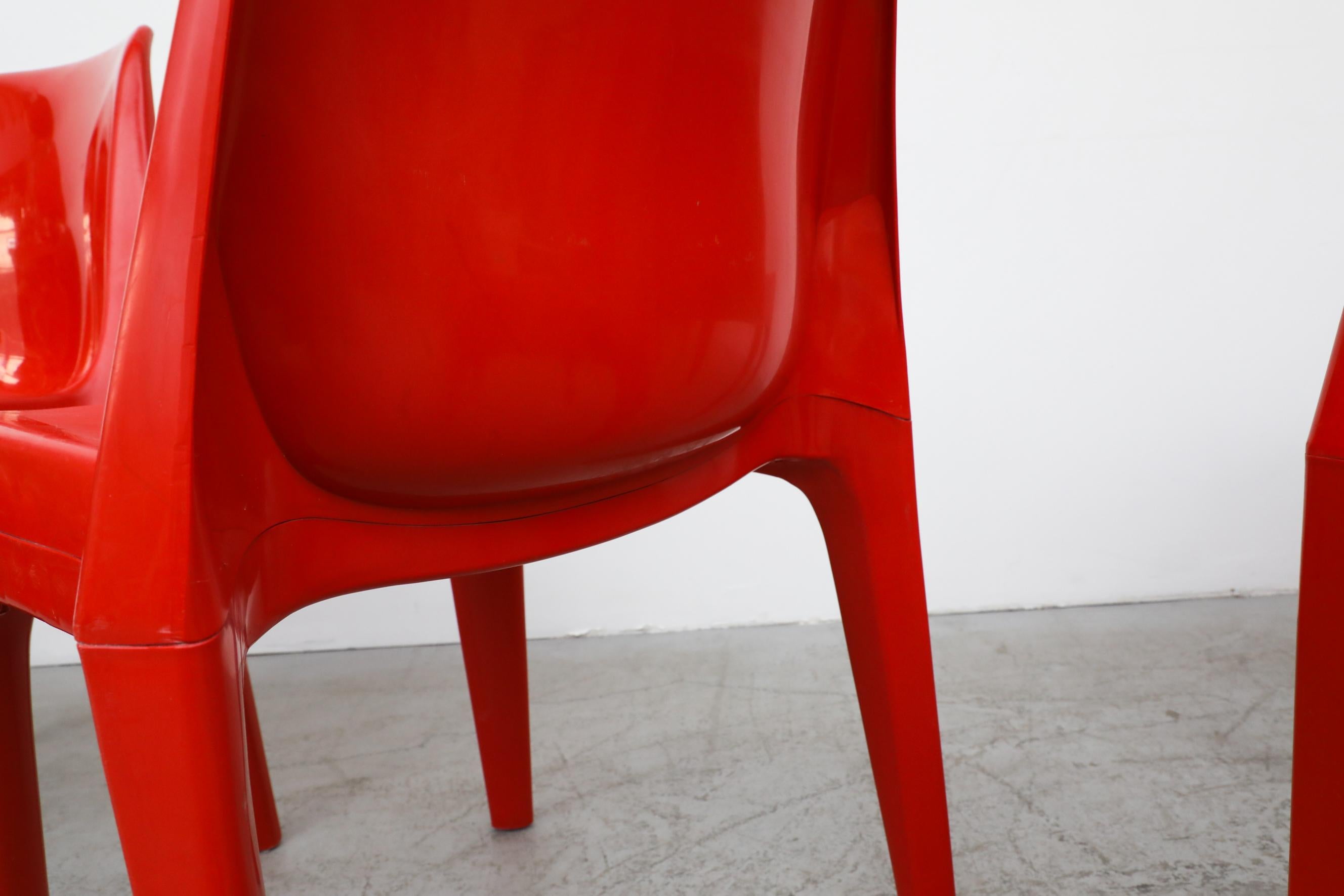 MOD Red Kartell Style Acrylic Stacking Chairs 9