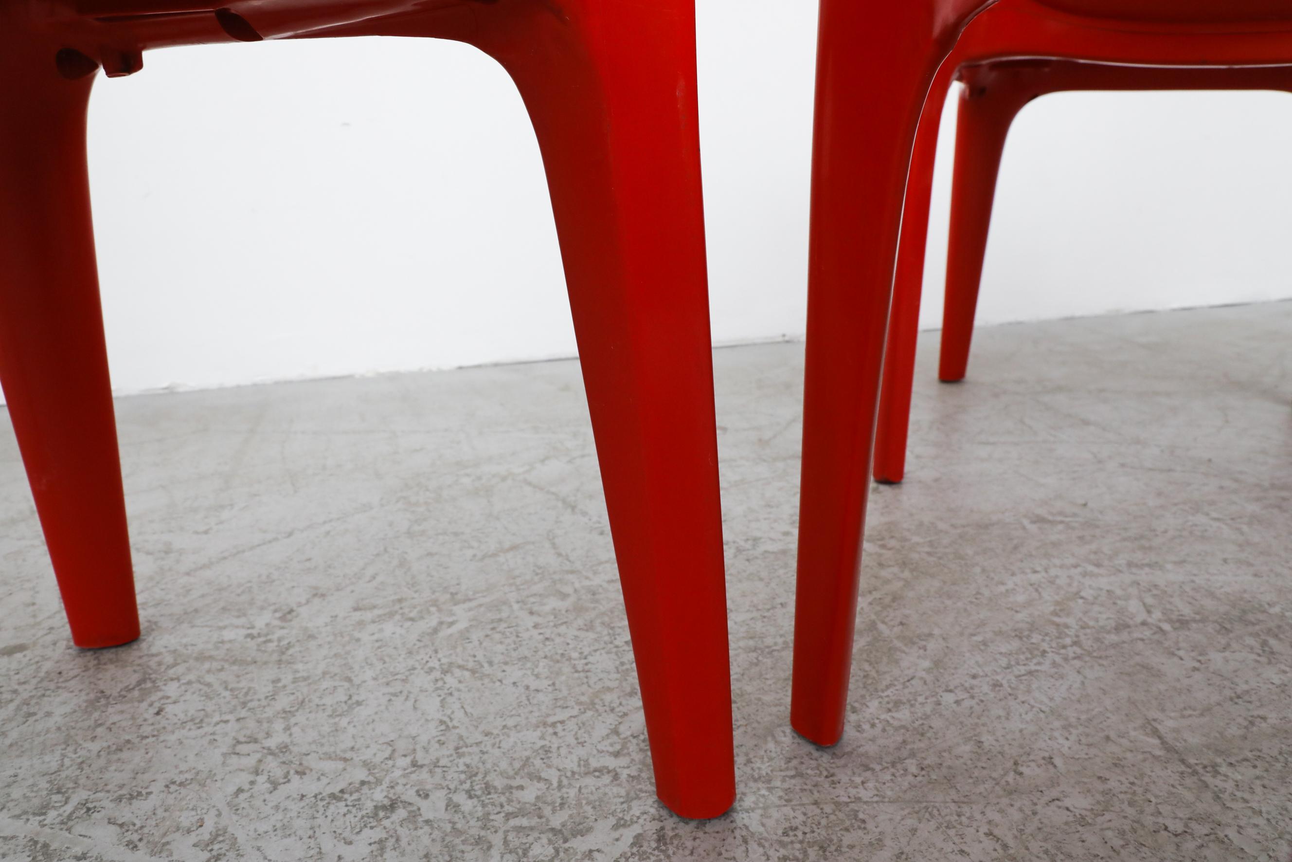 MOD Red Kartell Style Acrylic Stacking Chairs 10